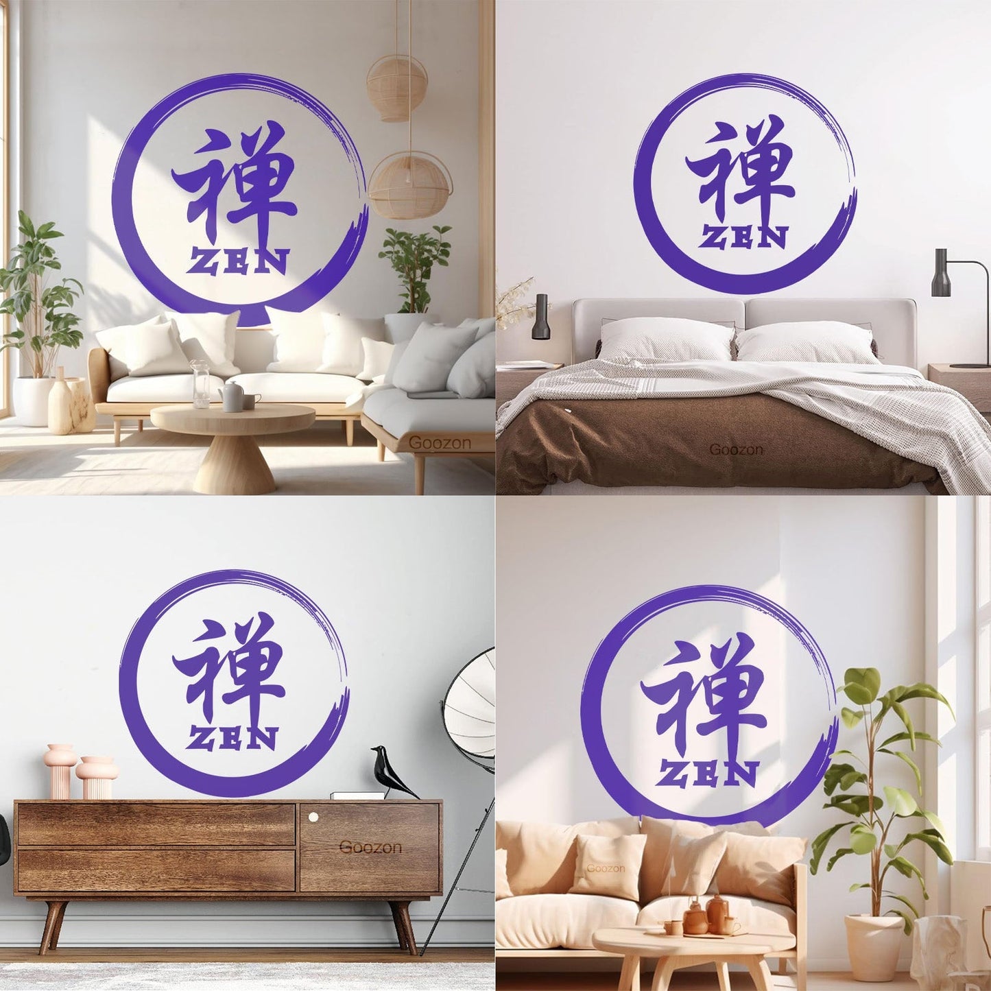 Engraving Stickers Zen Enso Circle Calligraphy Hieroglyph Asian It Won'T Fall Off