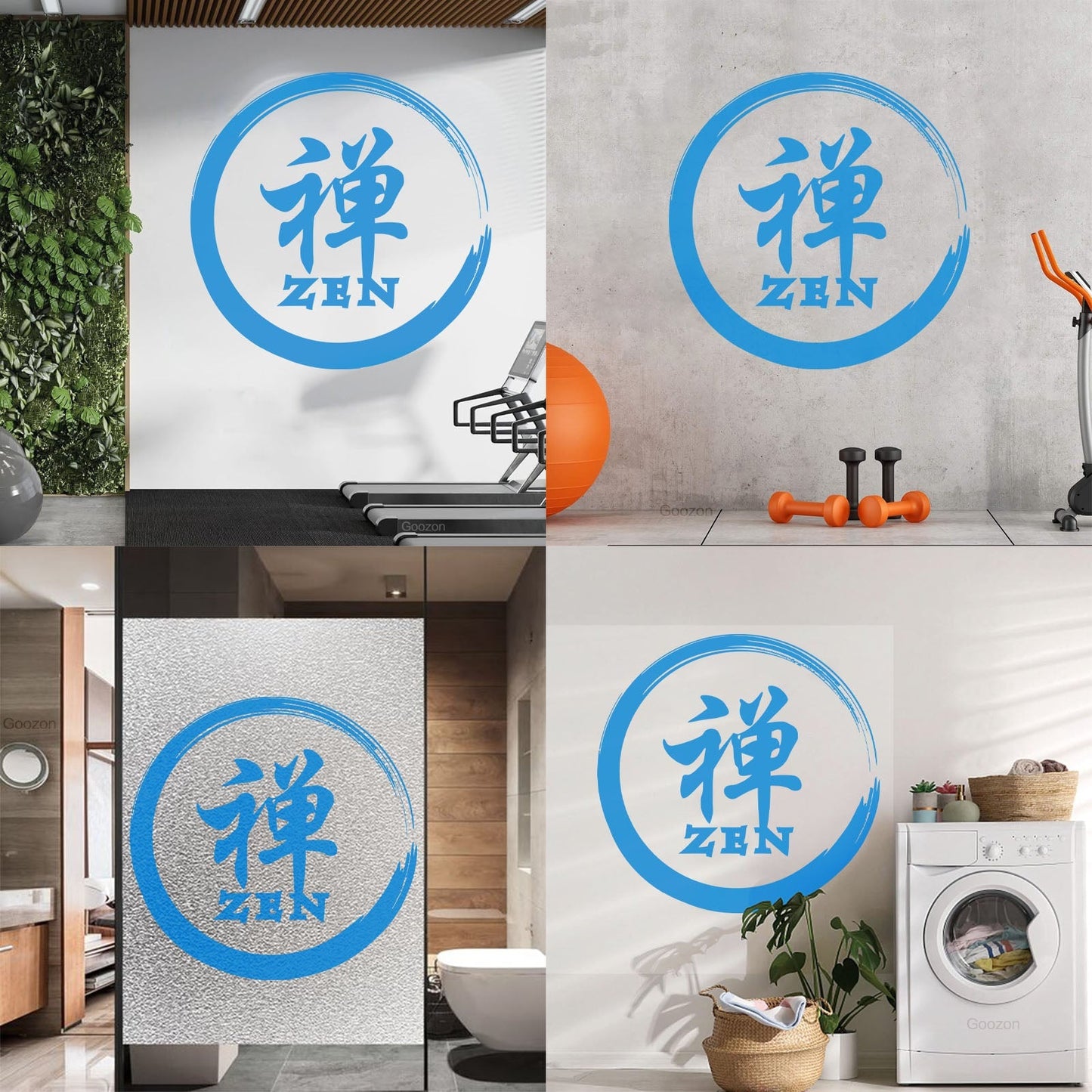 Engraving Stickers Zen Enso Circle Calligraphy Hieroglyph Asian It Won'T Fall Off