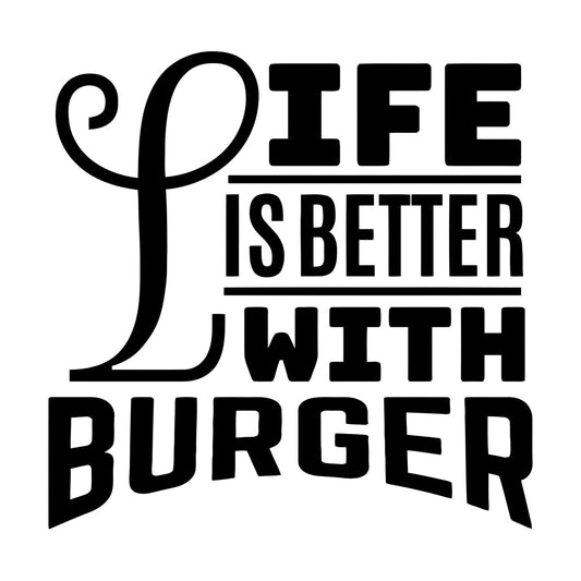Burger Fast Food Restaurant Quote Words Engraving Stickers Personalized Customization