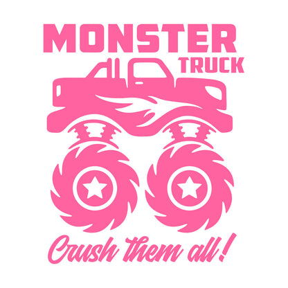 Fine Carving Decals Monster Track Car Kids Boy Machine Removable Without Leaving Glue