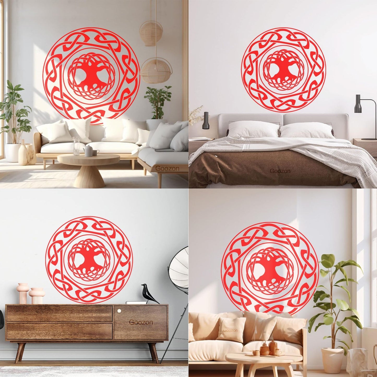 Engraving Stickers Celtic Ornament Tree Of Life Ethnic Style Self Adhesive