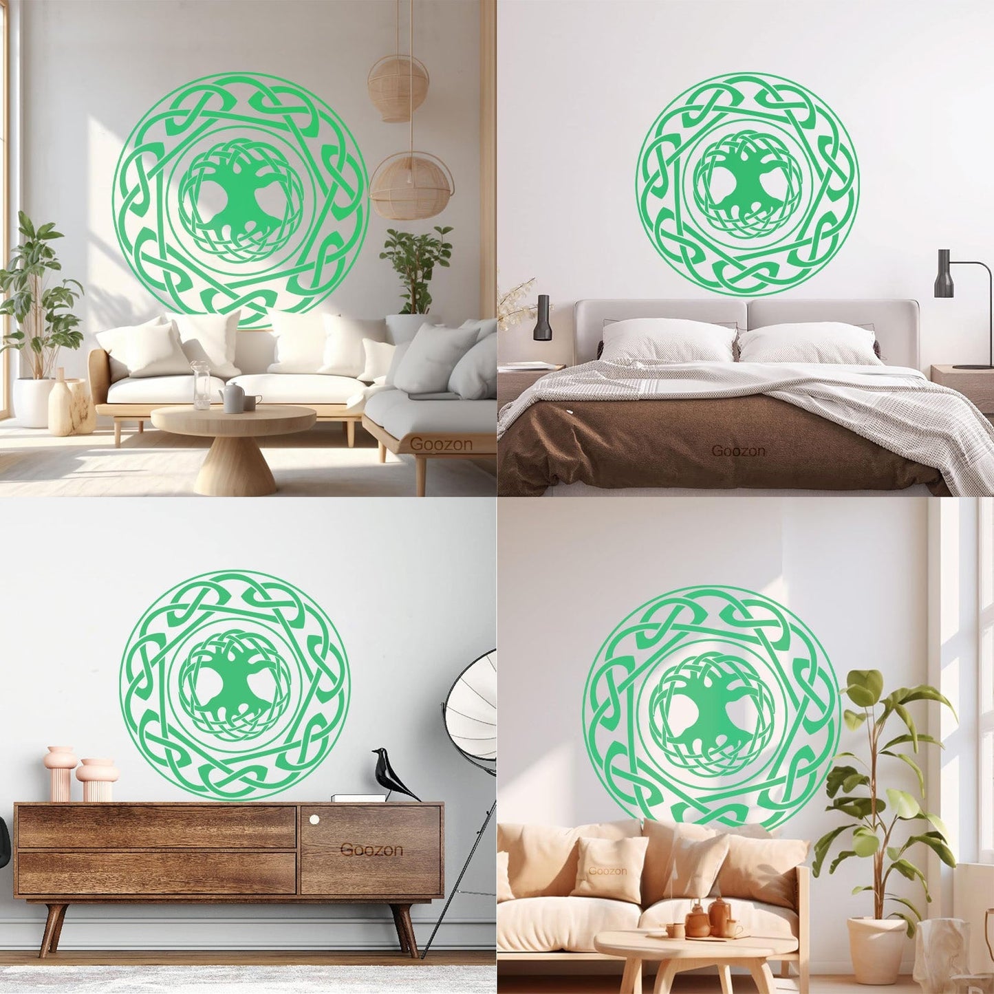 Engraving Stickers Celtic Ornament Tree Of Life Ethnic Style Self Adhesive