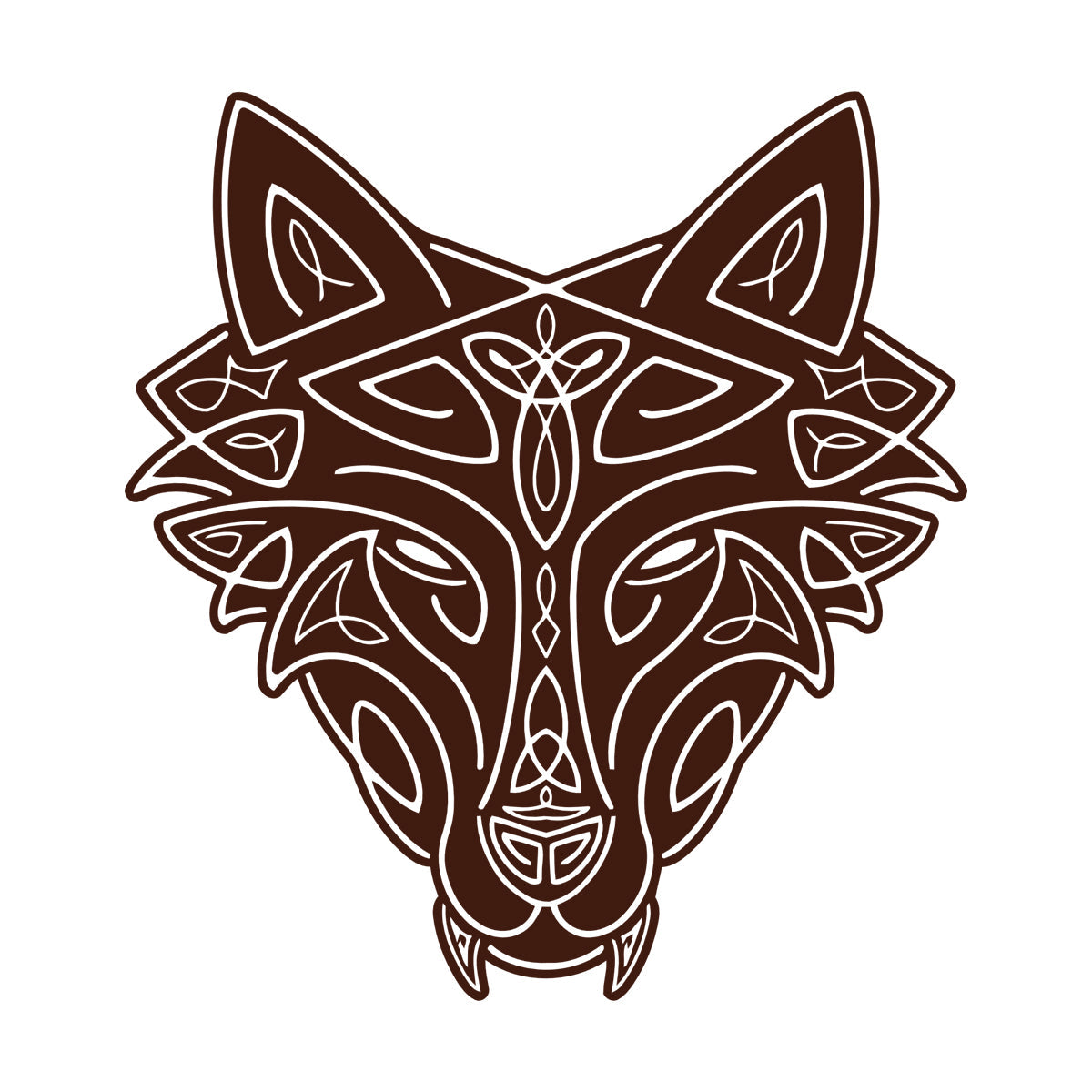 Vinyl Wall Stickers Wild Wolf Celtic Animal Head Ornament Removable Without Leaving Glue