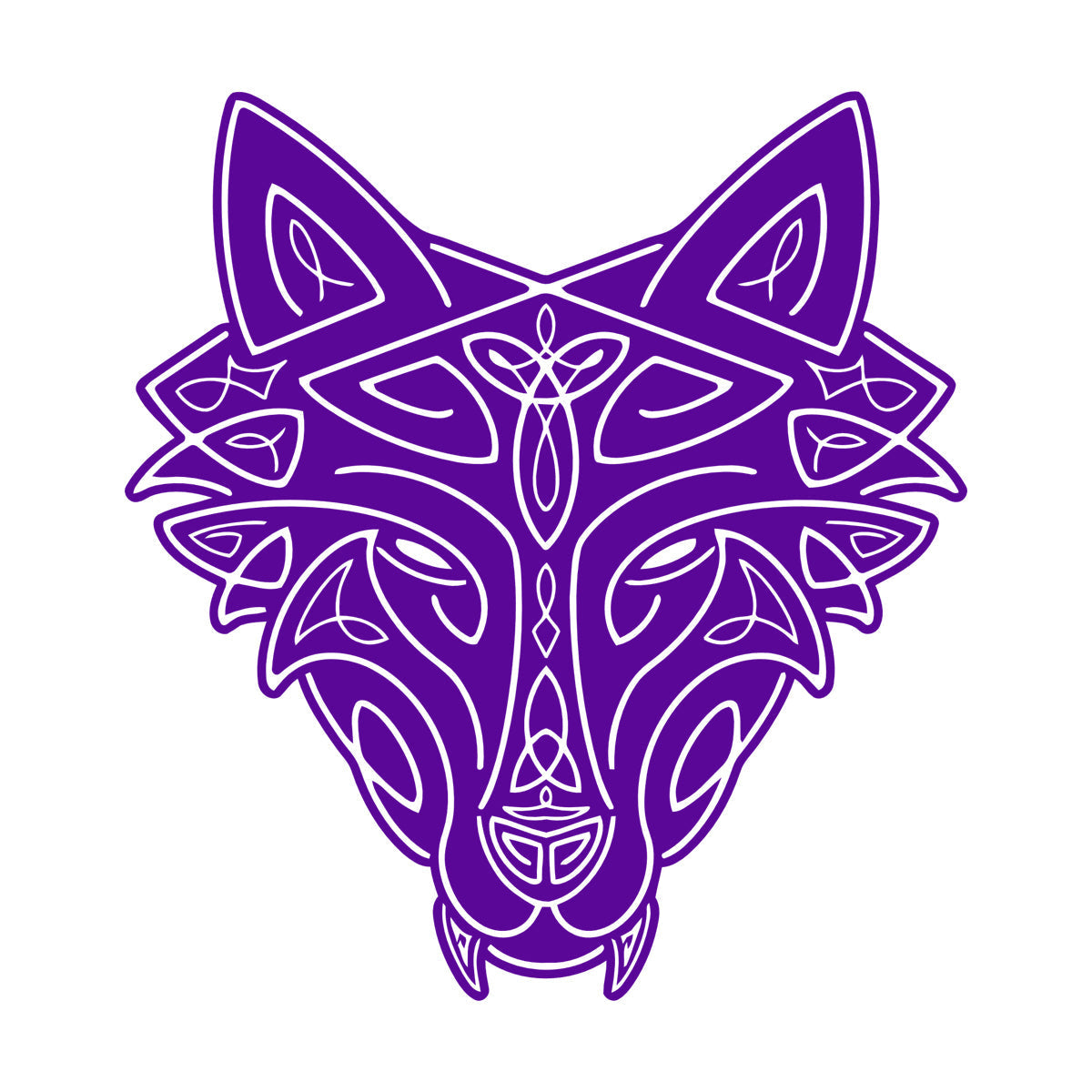Vinyl Wall Stickers Wild Wolf Celtic Animal Head Ornament Removable Without Leaving Glue