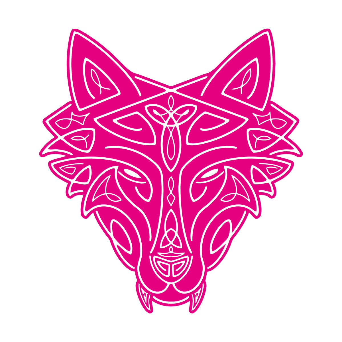 Vinyl Wall Stickers Wild Wolf Celtic Animal Head Ornament Removable Without Leaving Glue