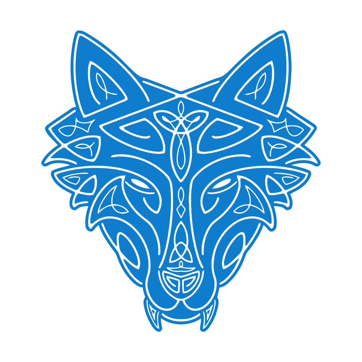 Vinyl Wall Stickers Wild Wolf Celtic Animal Head Ornament Removable Without Leaving Glue