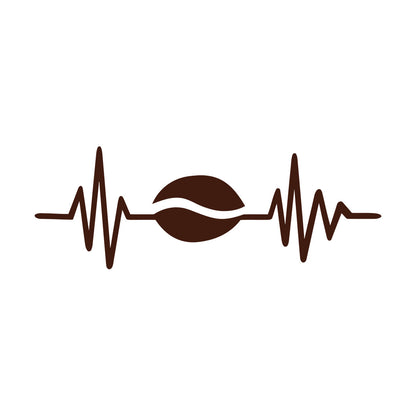 Mural And Wall Vinyl Decal Cardiogram Coffee Bean Kitchen Cafe Restaurant It Won'T Fall Off