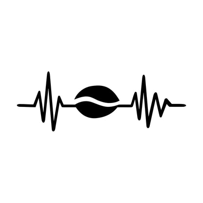 Mural And Wall Vinyl Decal Cardiogram Coffee Bean Kitchen Cafe Restaurant It Won'T Fall Off