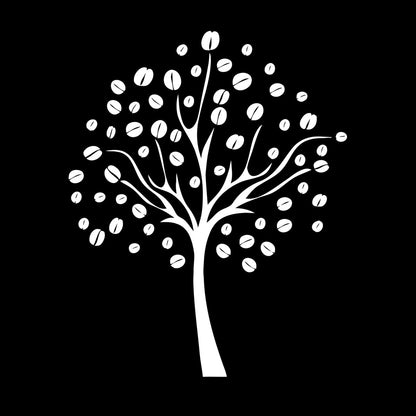 Lettering Decals Coffee Beans Tree Natural Kitchen Store Decoration