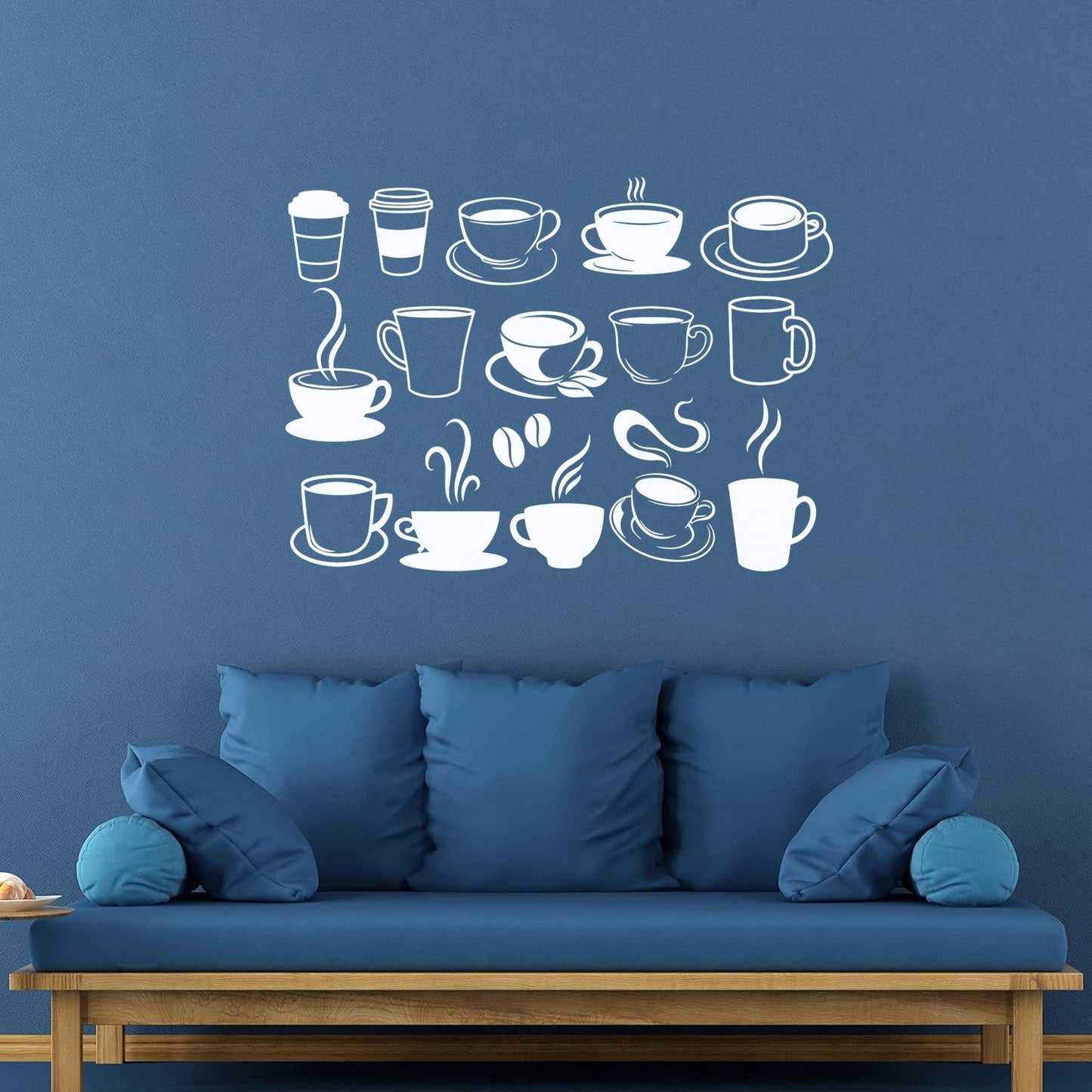 Vinyl Wall Stickers Coffee Cups Collection Coffee Beans Cafe Do Not Damage The Wall Surface