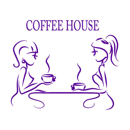 Fine Carving Stickers Coffee House Coffee Restaurant Logotype It Won'T Fall Off