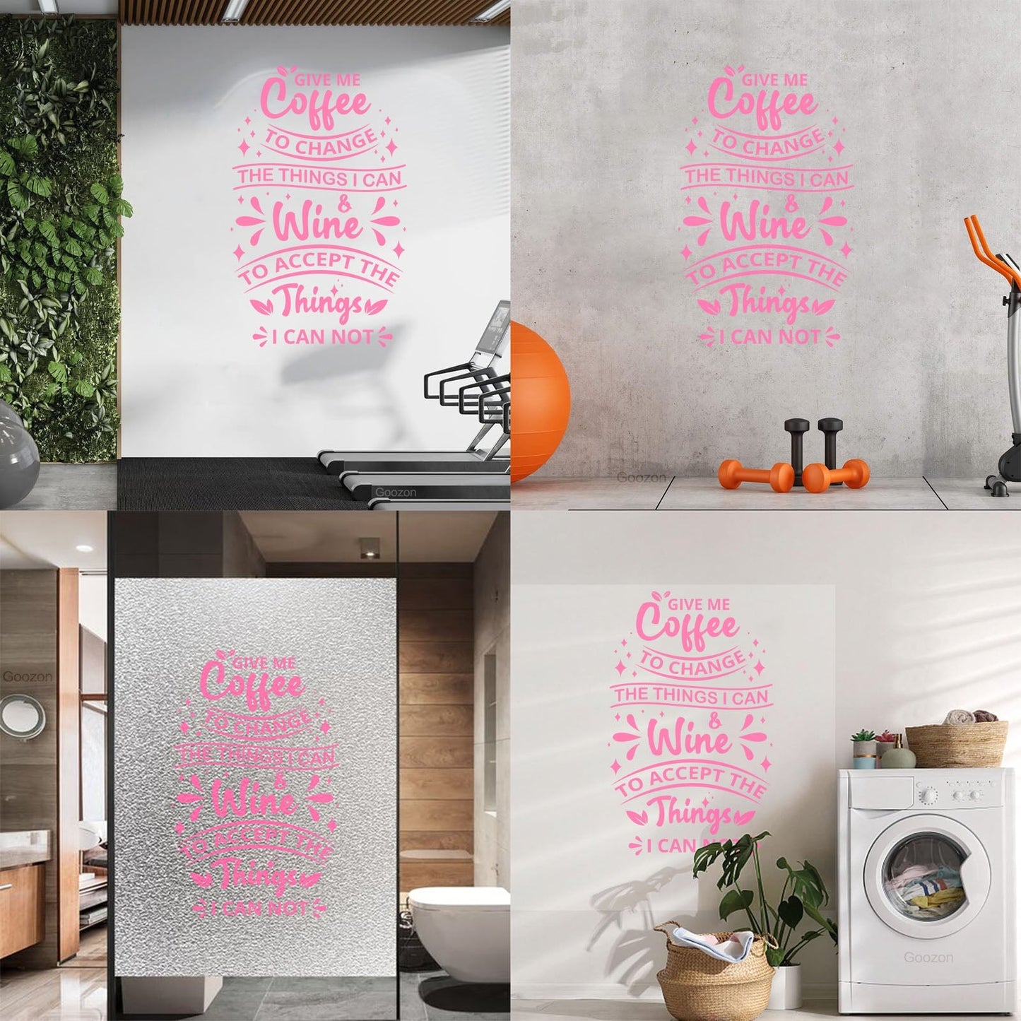 Mural And Wall Vinyl Decal Give Me Coffee Shop Quote Words Calligraphy Wall Beautification