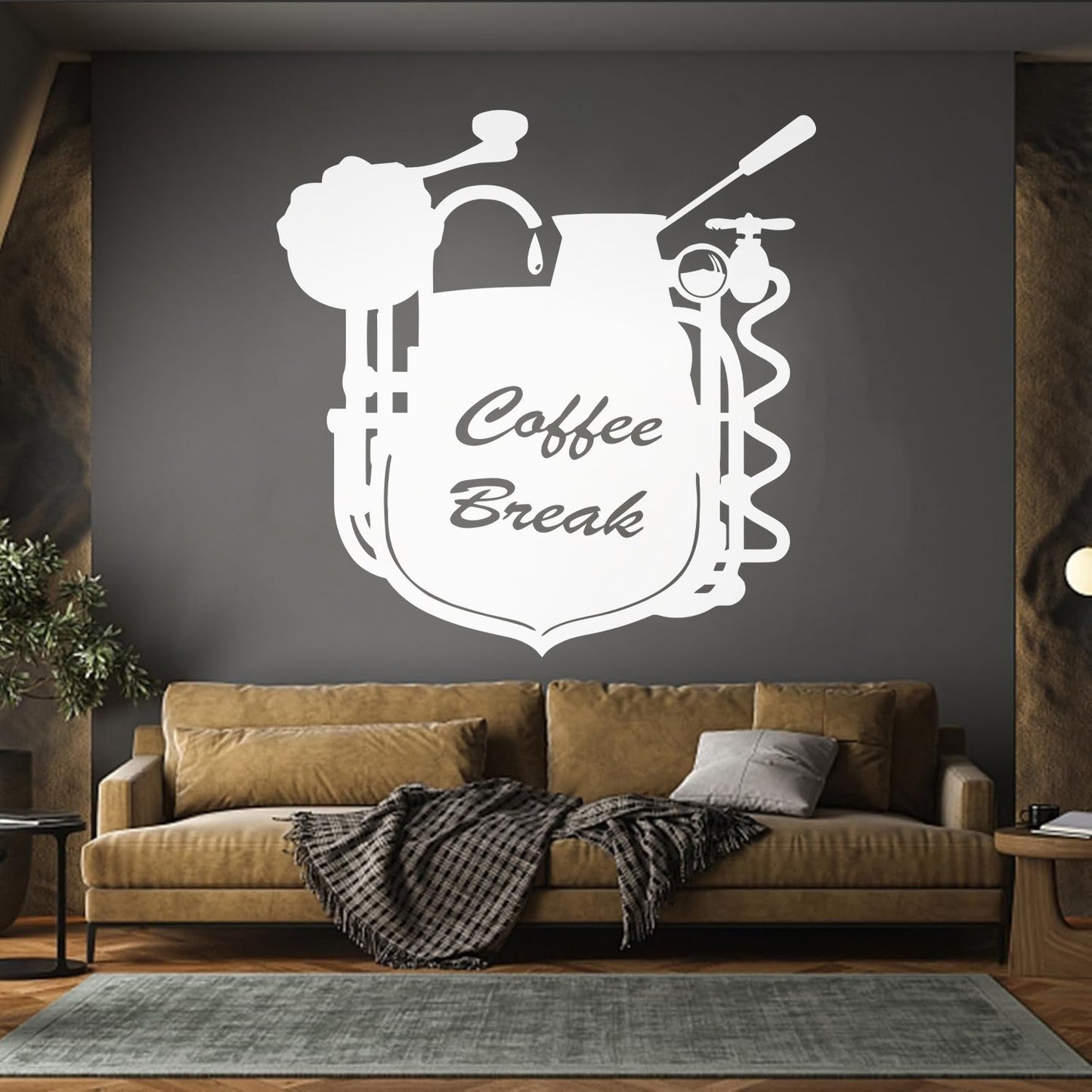 Wall Stickers Coffee Break Coffee Shop Restaurant Cafe Can Modify And Add Information