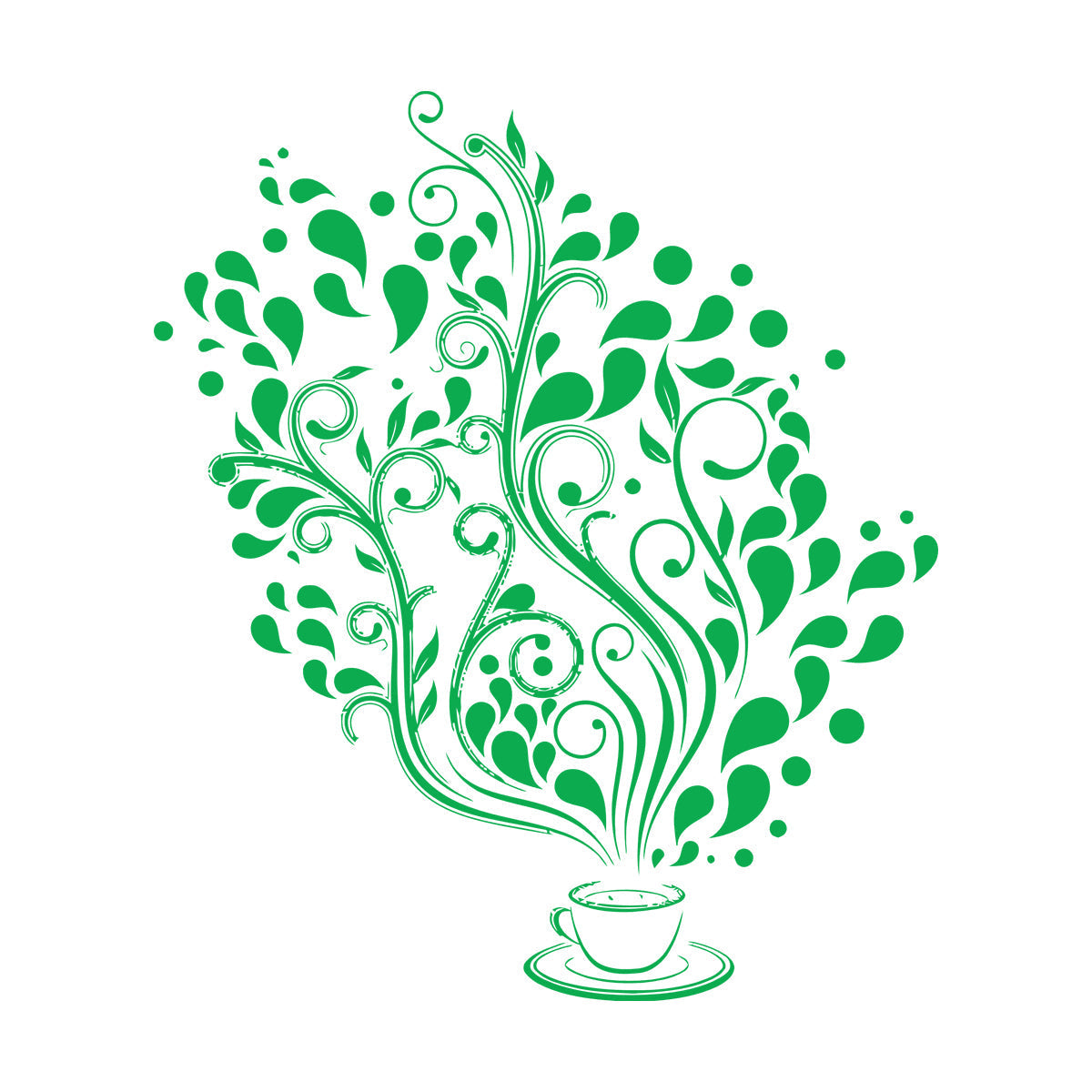 Wall Decals Pvc Cup Coffee Cafe Tea Kitchen Bar Restaurant Glass Stickers