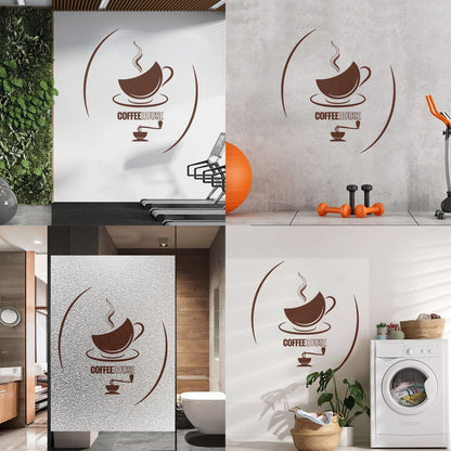 Wall Decals Cup Of Tea Coffeehouse Hot Drinks Kitchen Cafe Self Adhesive
