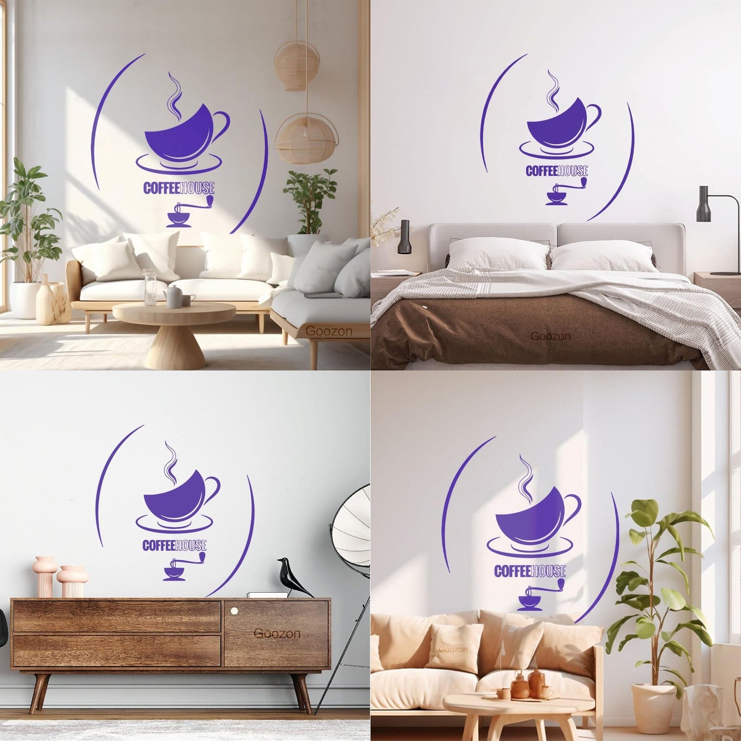 Wall Decals Cup Of Tea Coffeehouse Hot Drinks Kitchen Cafe Self Adhesive