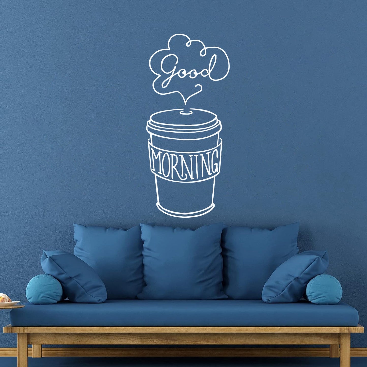 Engraving Decals Good Morning Word Inscription Cup Coffee Multi Color Selection