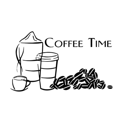 Lettering Stickers Great Quotes Kitchen Coffee Time Car Body Decoration