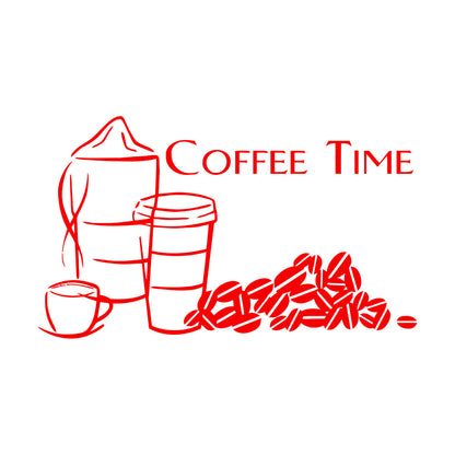 Lettering Stickers Great Quotes Kitchen Coffee Time Car Body Decoration