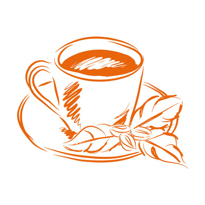 Tea Cup Coffee Cup Cute Cafe Kitchen Wall Stickers Paster Paper Do Not Damage The Wall Surface