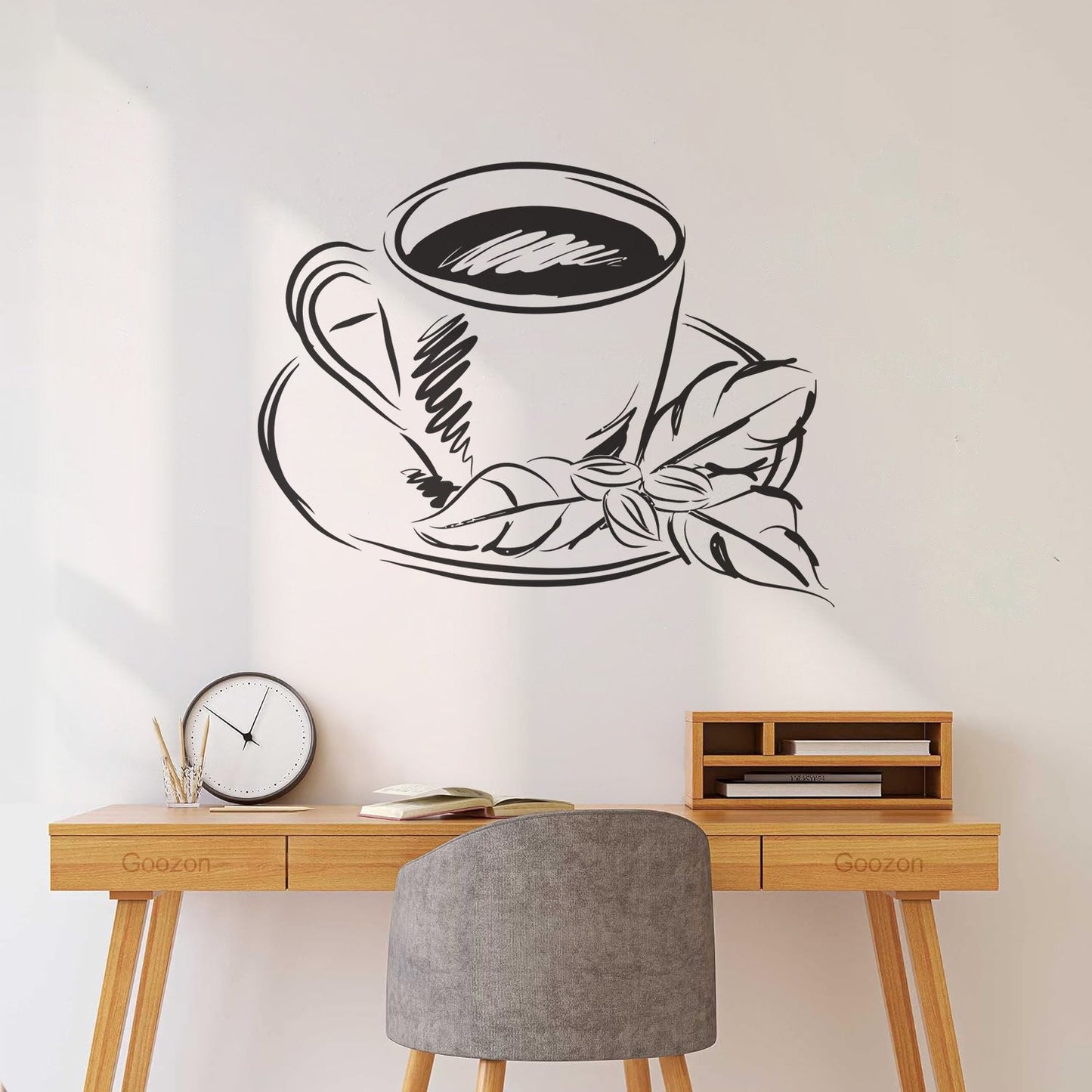 Tea Cup Coffee Cup Cute Cafe Kitchen Wall Stickers Paster Paper Do Not Damage The Wall Surface