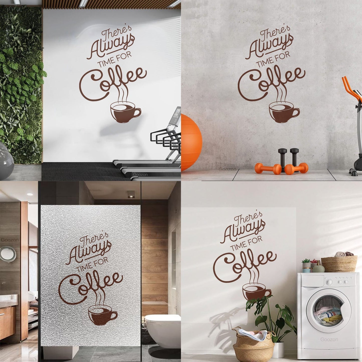 Wall Vinyl Sticker Decor Time Coffee Words Quotes Coffee Shop Multi Color Selection