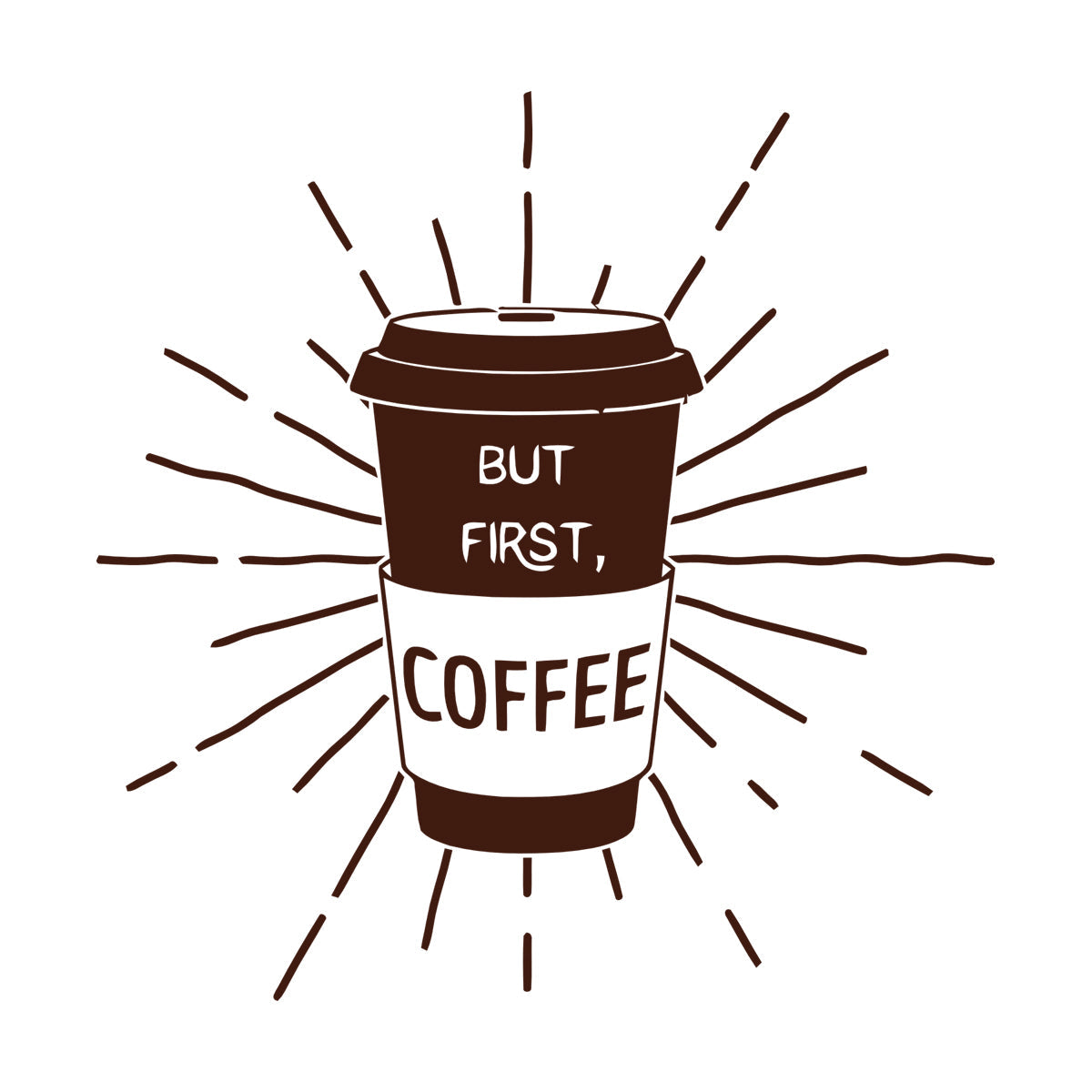 Fine Carving Stickers Words Quotes But First Coffee Restaurant Cafe Equipped With Transfer Film Kit