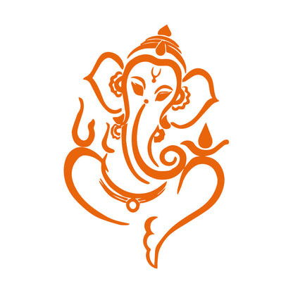 Engraving Stickers Ganesha Elephant God Hindu Hinduism Removable Without Leaving Glue