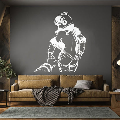 Vinyl Wall Decals Spacesuit Appeal Girl Striptease Come With Me Window Decals