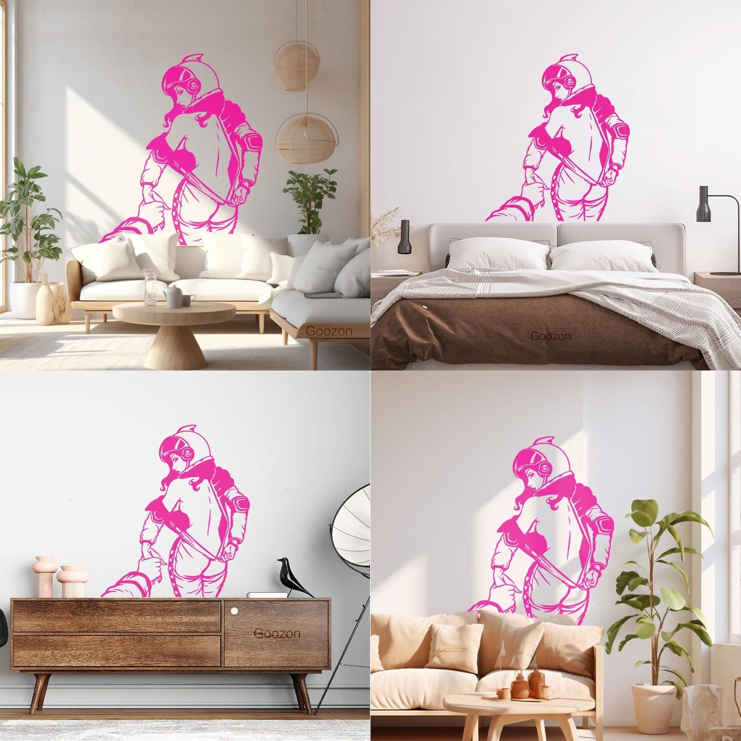 Vinyl Wall Decals Spacesuit Appeal Girl Striptease Come With Me Window Decals