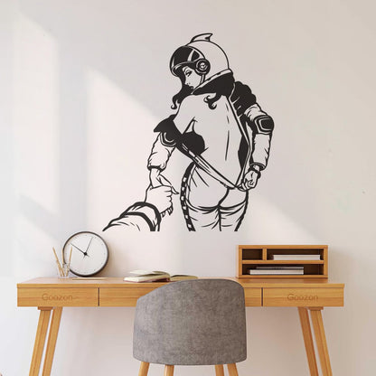 Vinyl Wall Decals Spacesuit Appeal Girl Striptease Come With Me Window Decals