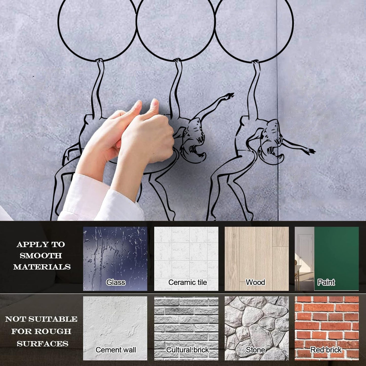 Striptease Dancing Appeal Girls Circle Vinyl Art Sticker Equipped With Transfer Film Kit