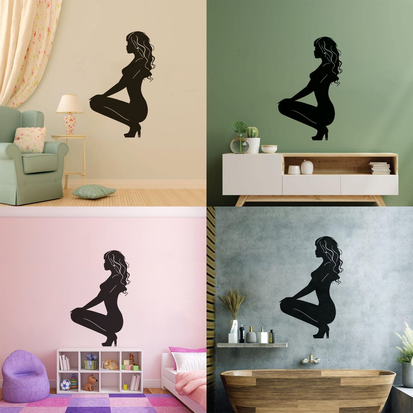 Wall Decals Paster Paper Hot Appeal Woman Striptease Multi Color Selection