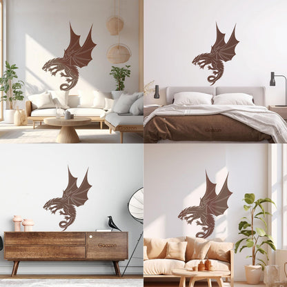 Mural And Wall Vinyl Decal Dragon Fantasy Child Ation Idea Wall Beautification