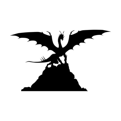 Dragon Silhouette Fantasy Kids Ation Mural And Wall Vinyl Decal Personalized Customization