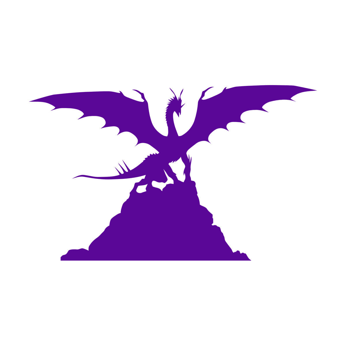 Dragon Silhouette Fantasy Kids Ation Mural And Wall Vinyl Decal Personalized Customization