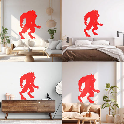 Wall Stickers Paster Paper Fantasy Big Beast Werewolf Aggressive Predator Easy Installation