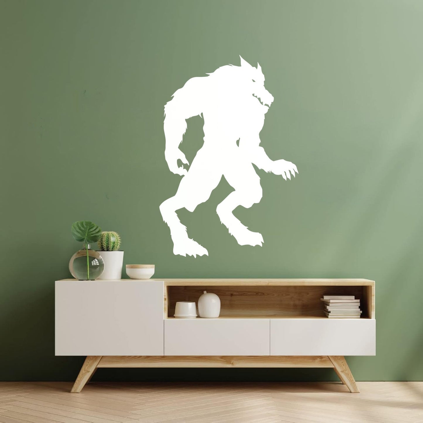 Wall Stickers Paster Paper Fantasy Big Beast Werewolf Aggressive Predator Easy Installation