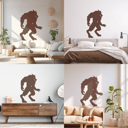Wall Stickers Paster Paper Fantasy Big Beast Werewolf Aggressive Predator Easy Installation