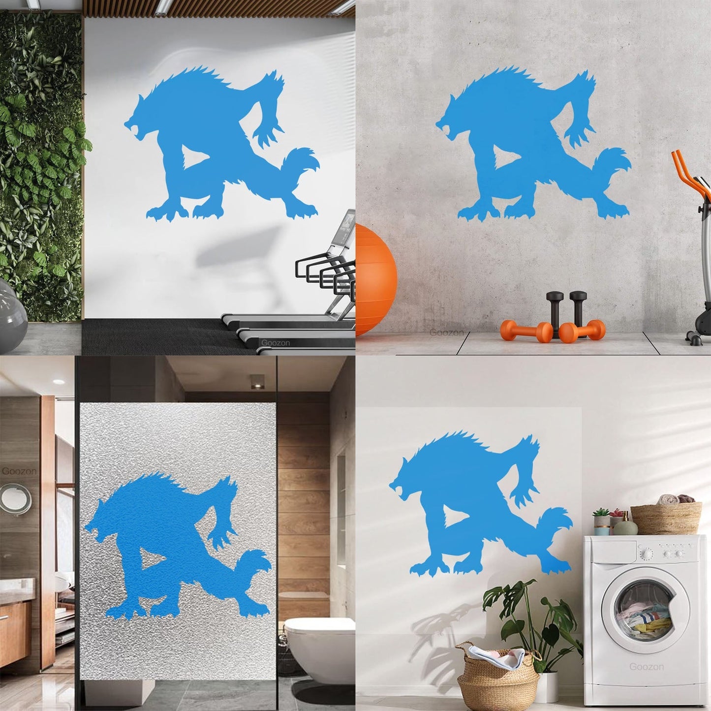 Wall Stickers Paster Paper Werewolf Horror Fantasy Beast Monster Tattoo Culture