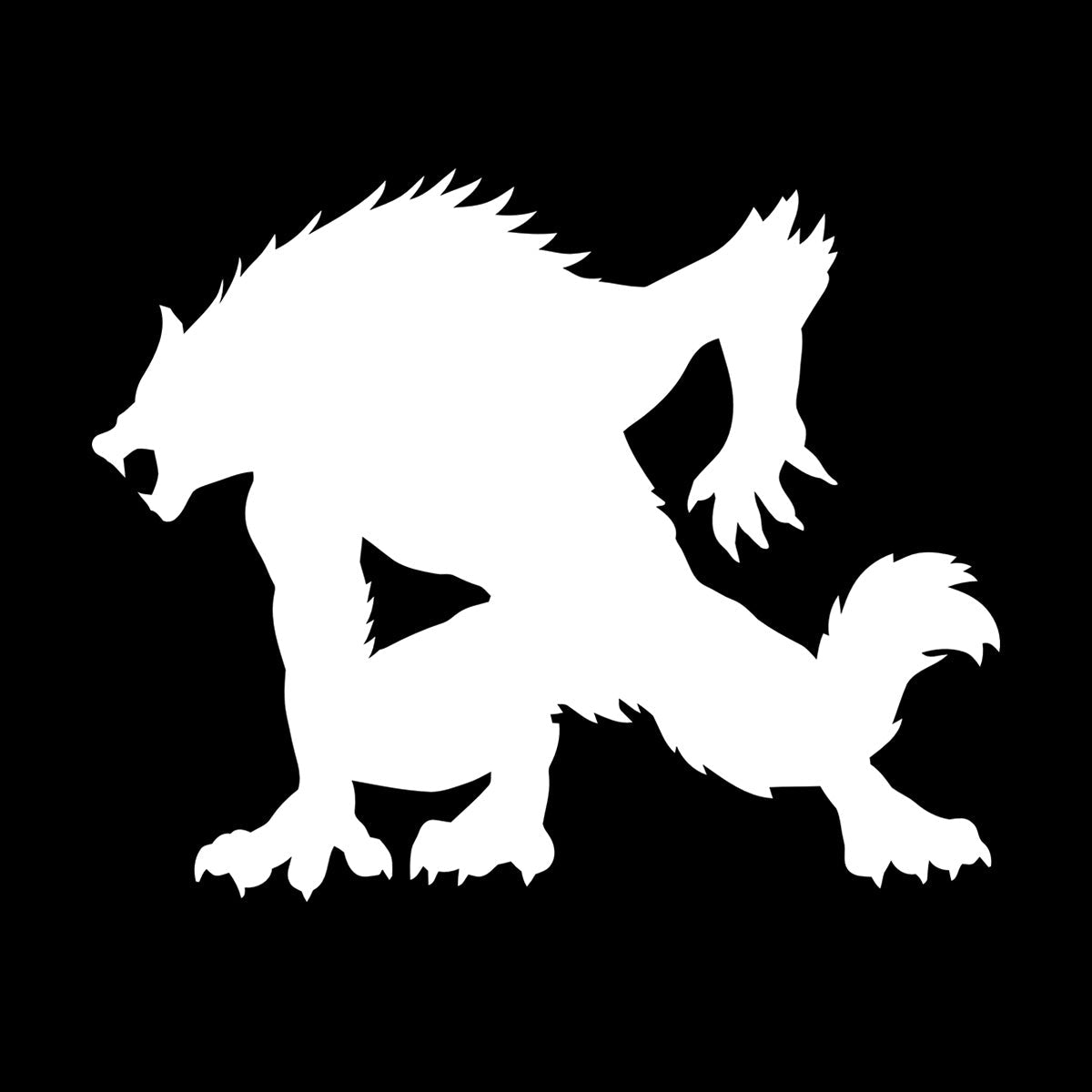 Wall Stickers Paster Paper Werewolf Horror Fantasy Beast Monster Tattoo Culture