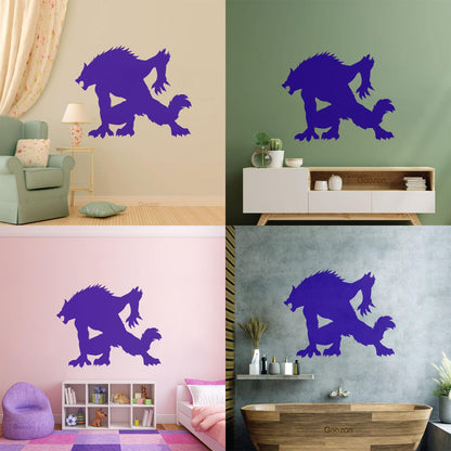 Wall Stickers Paster Paper Werewolf Horror Fantasy Beast Monster Tattoo Culture