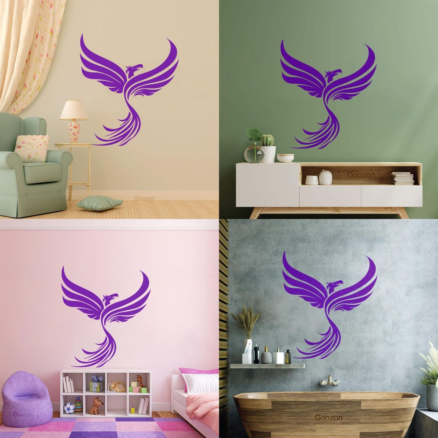 Vinyl Wall Stickers Phoenix Fantastic Beast Fantasy Bird Multiple Size Options