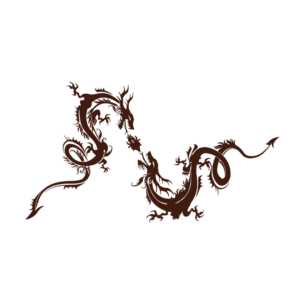 Wall Decals Paster Paper Two Dragons Flying Fantasy Mythology Beast Multi Color Selection