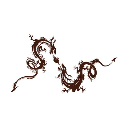 Wall Decals Paster Paper Two Dragons Flying Fantasy Mythology Beast Multi Color Selection