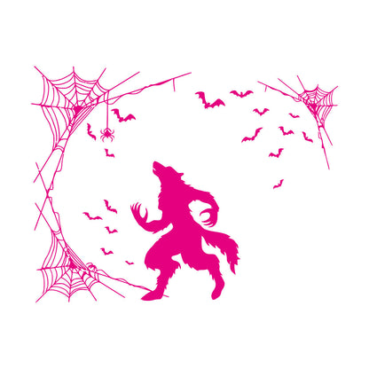 Lettering Decals Werewolf Halloween Horror Fantasy Beast Bats Glass Stickers