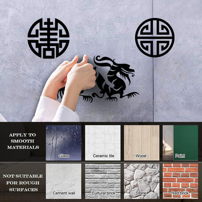 Vinyl Wall Stickers Oriental Mythological Chinese Fantasy Dragon Can Modify And Add Information