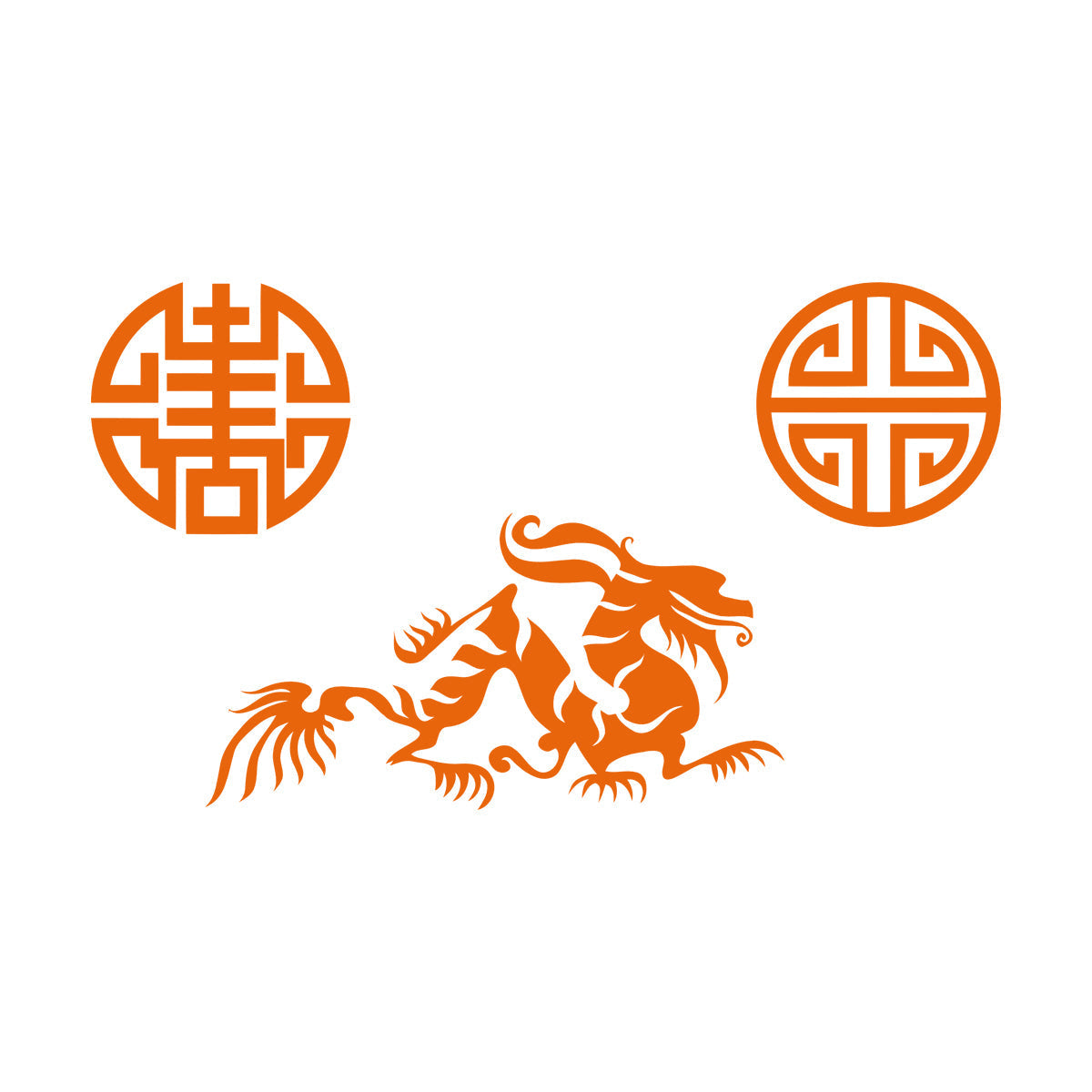 Vinyl Wall Stickers Oriental Mythological Chinese Fantasy Dragon Can Modify And Add Information