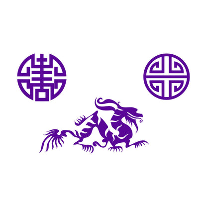 Vinyl Wall Stickers Oriental Mythological Chinese Fantasy Dragon Can Modify And Add Information