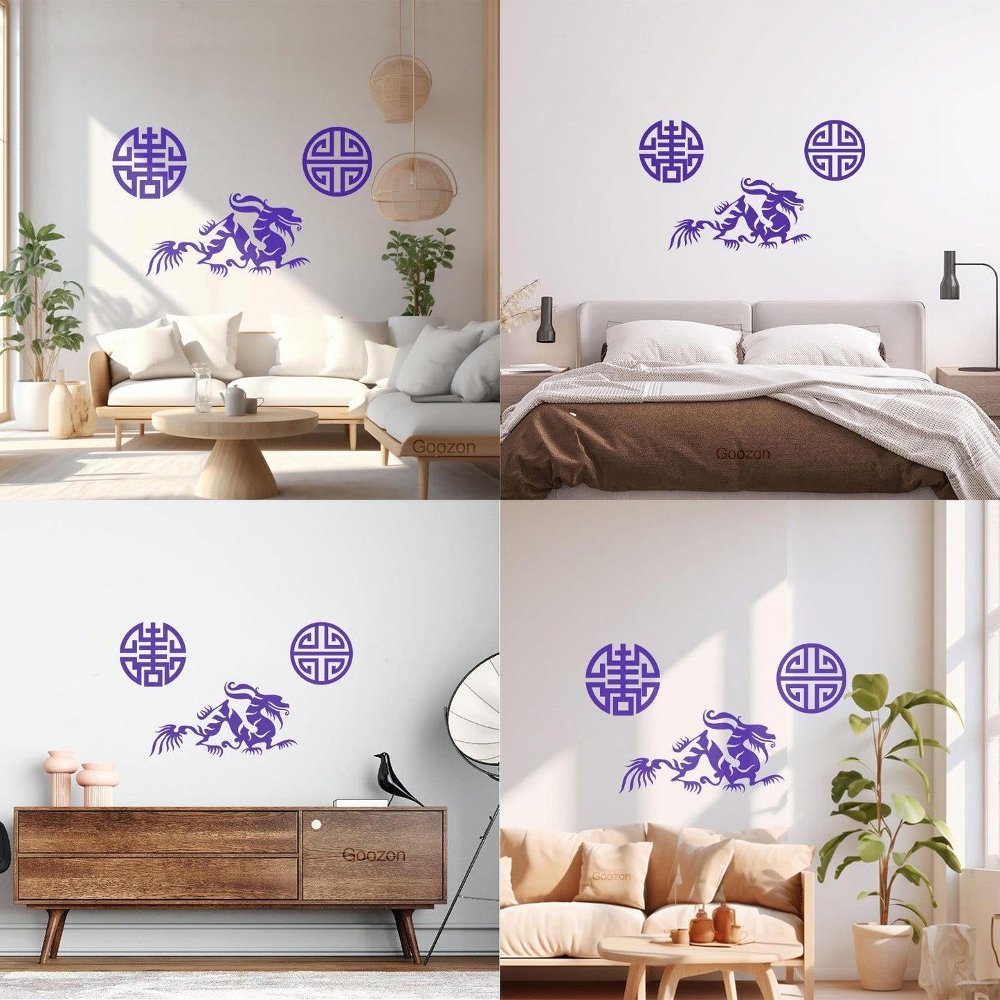 Vinyl Wall Stickers Oriental Mythological Chinese Fantasy Dragon Can Modify And Add Information